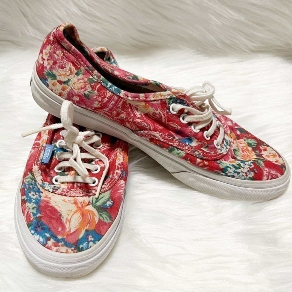 VANS Off The Wall Pink Floral Shoes Women’s Size 8 / Men’s Size 6.5